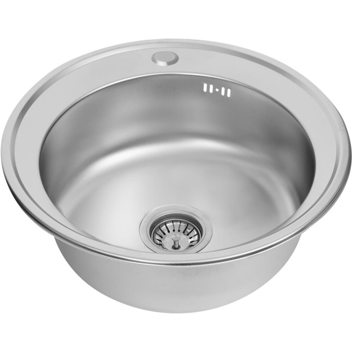 Valeso 510 Satin 0.8/180 - 51 cm diameter sink made of 0.8 mm thick matte steel