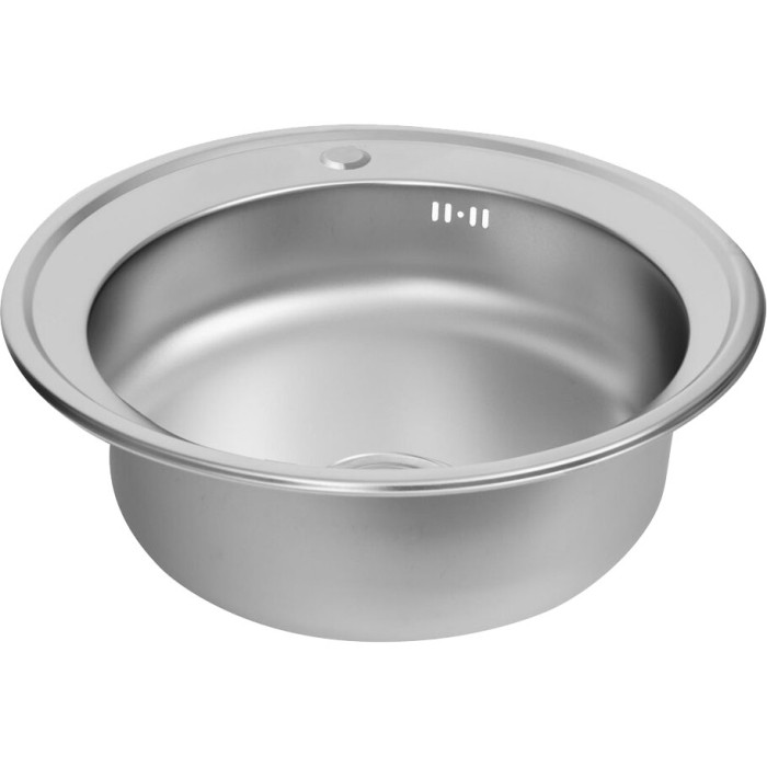 Valeso 510 Satin 0.8/180 - 51 cm diameter sink made of 0.8 mm thick matte steel