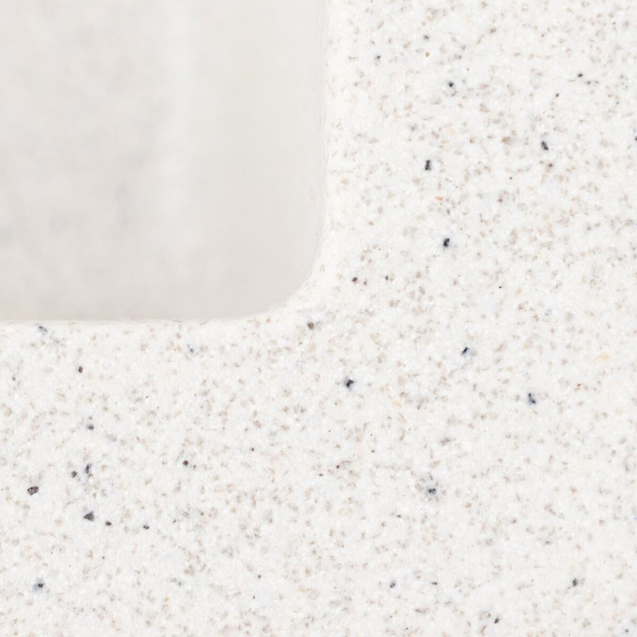 Valeso Ameli 5444 white with dots – durable granite kitchen sink made of quartz for undermount installation