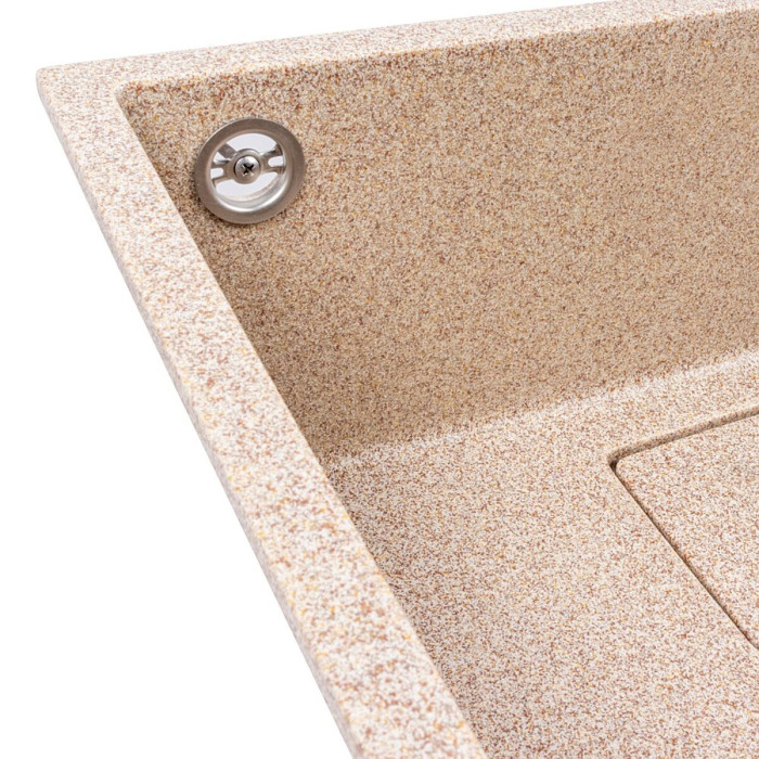 Valeso Ameli 5444 Caramel — 54 cm quartz kitchen sink for undermount installation