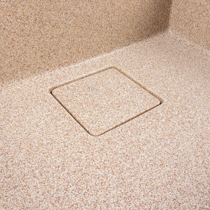 Valeso Ameli 5444 Caramel — 54 cm quartz kitchen sink for undermount installation