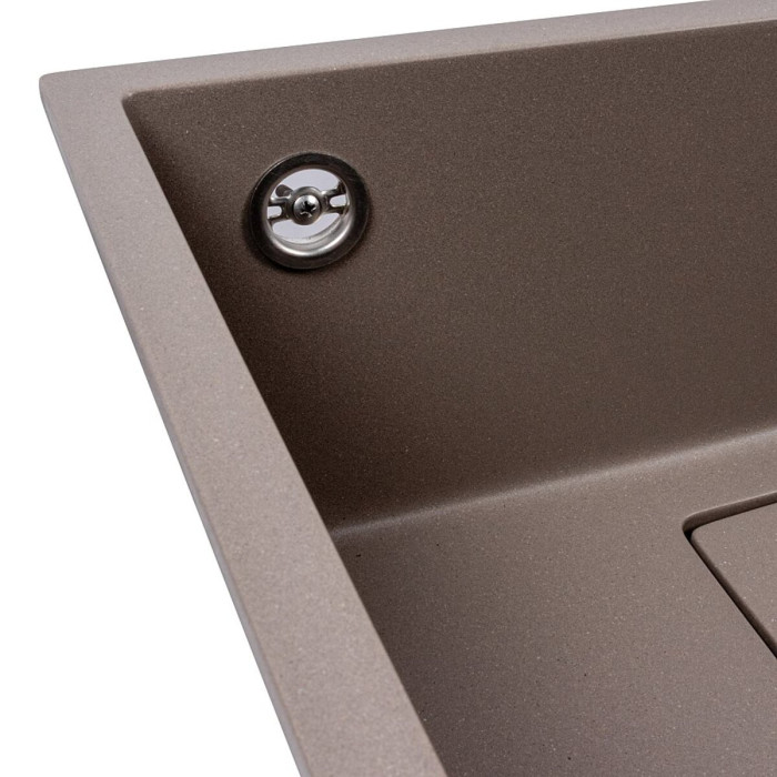 Valeso Ameli 5444 дюна - подстольная гранитная мойка 54 на 44 см глубокая, из кварцевого композита