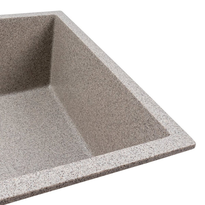 Valeso Ameli 5444 grey — undermount 54 by 44 cm, with concealed drain