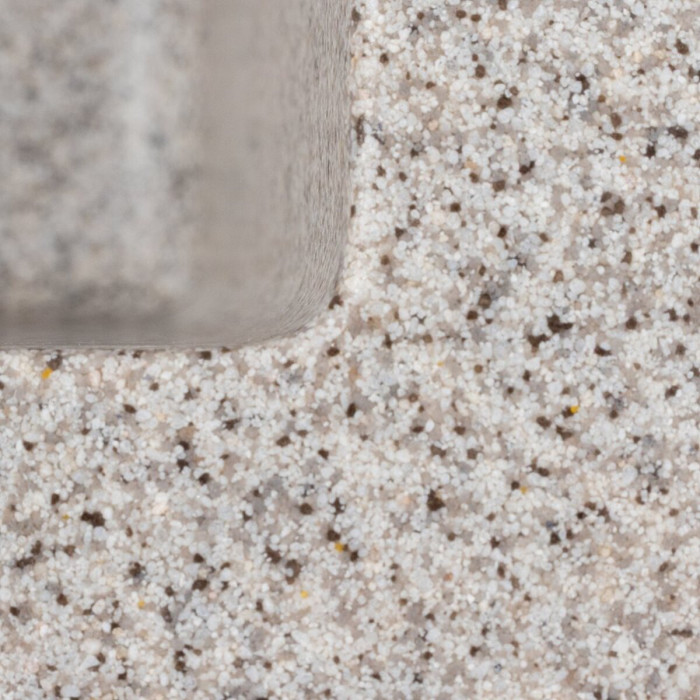 Valeso Ameli 5444 grey — undermount 54 by 44 cm, with concealed drain