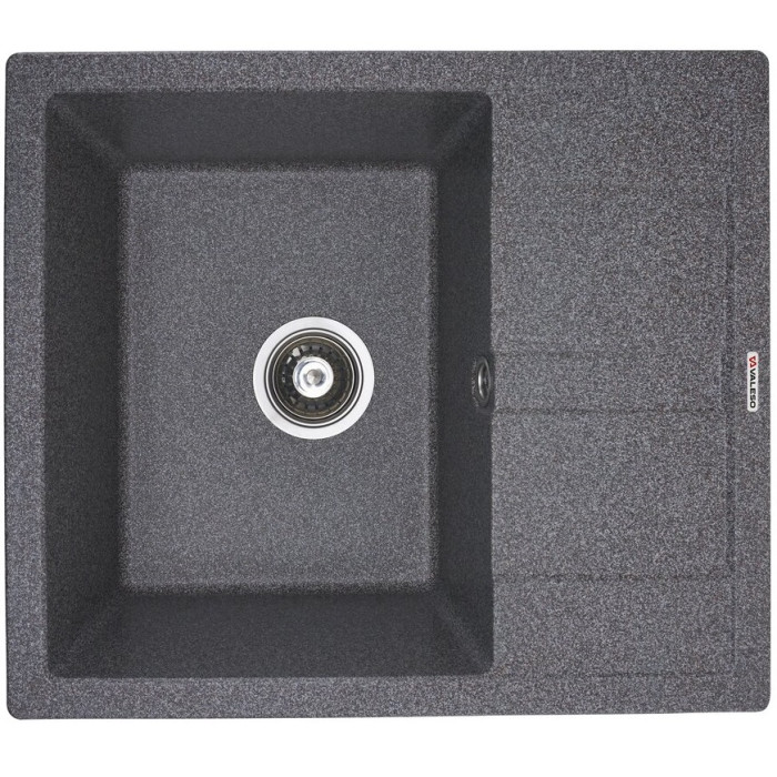Valeso 5851 Aria mix – 58 cm wide sink for kitchen countertops; with a dish drying wing and a 19 cm deep bowl