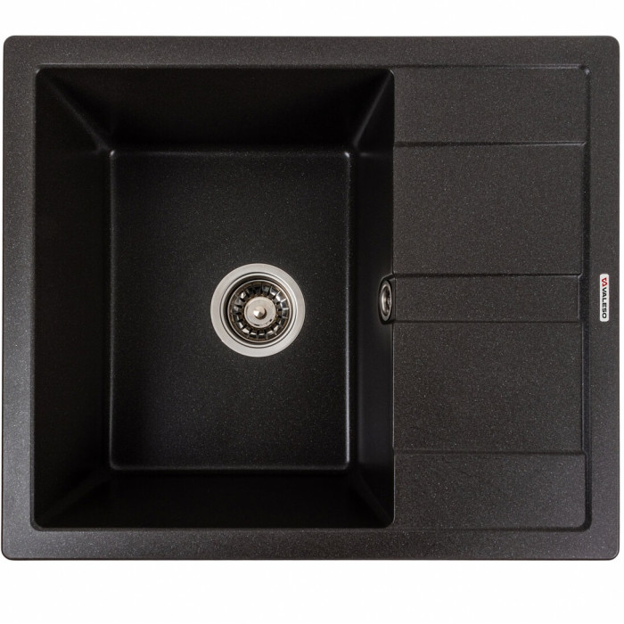 Valeso 5851 Aria morion – symmetrical rectangular sink, 58 cm wide, for kitchen countertops with a 19 cm deep bowl