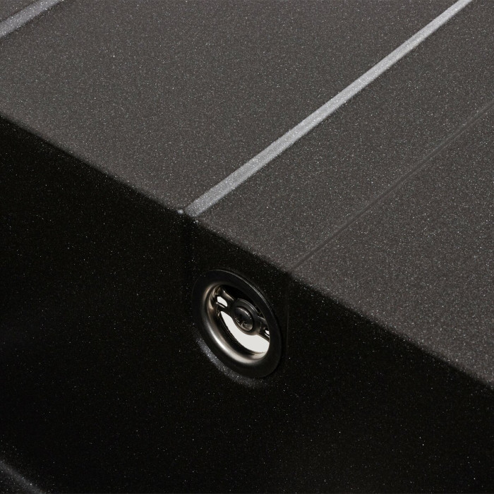 Valeso 5851 Aria morion – symmetrical rectangular sink, 58 cm wide, for kitchen countertops with a 19 cm deep bowl