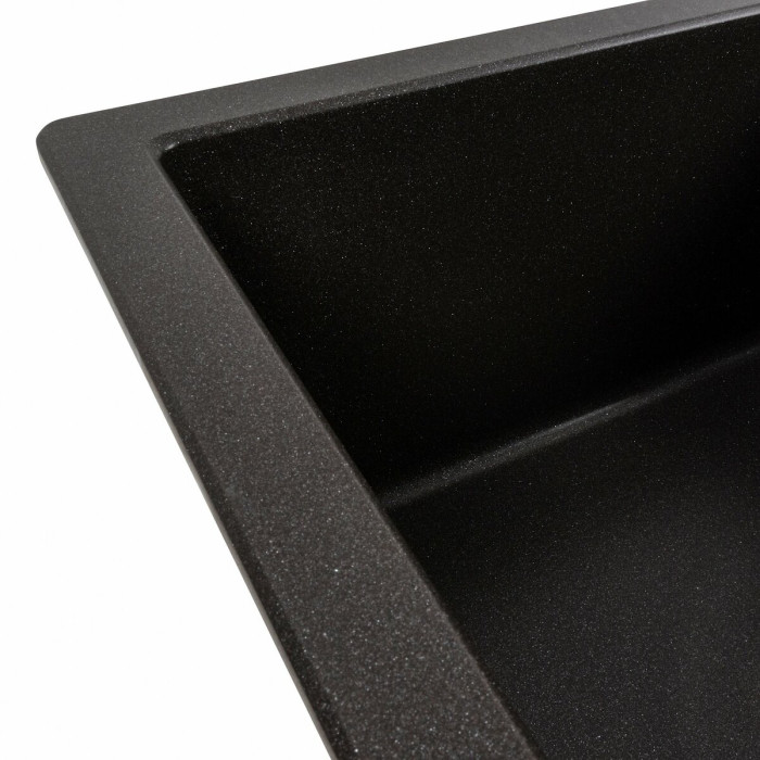 Valeso 5851 Aria morion – symmetrical rectangular sink, 58 cm wide, for kitchen countertops with a 19 cm deep bowl