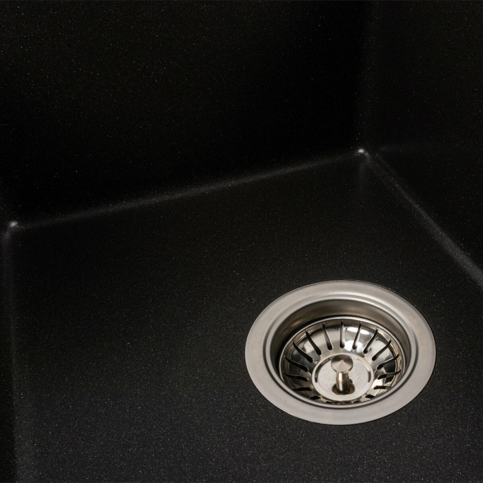 Valeso 5851 Aria morion – symmetrical rectangular sink, 58 cm wide, for kitchen countertops with a 19 cm deep bowl