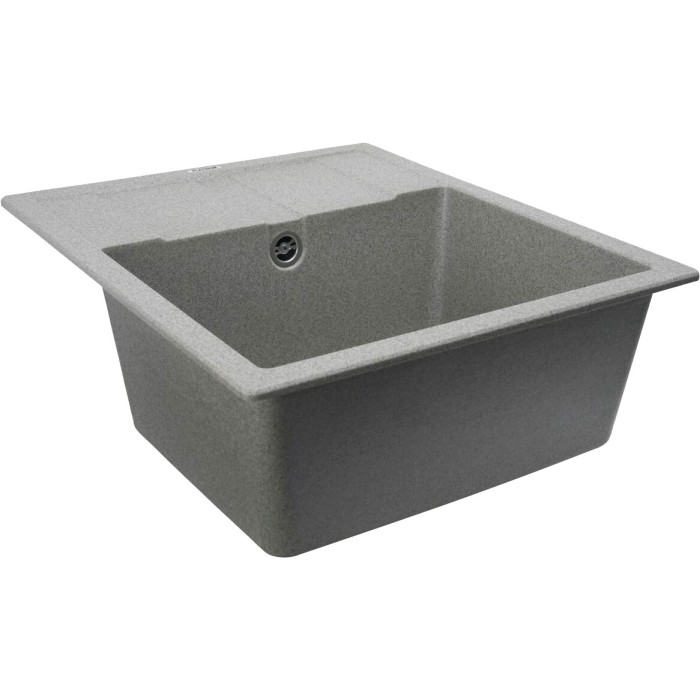 Valeso Aria 5851 grey – 58 cm wide; design with a bowl and dish drying wing; matte surface