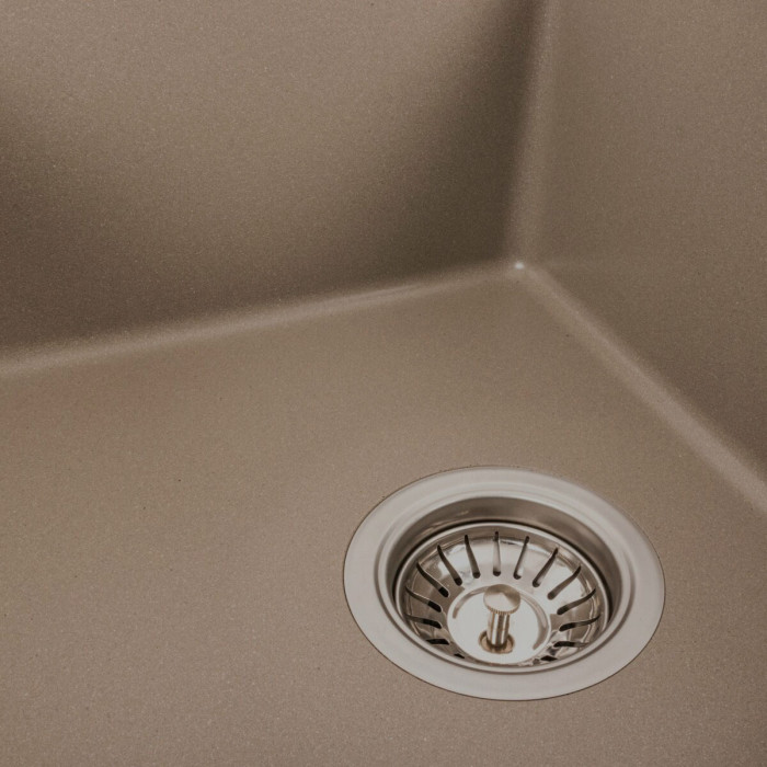 Valeso Aria 5851 titanium – inset kitchen sink, 58 x 50 cm, with a dish drying wing