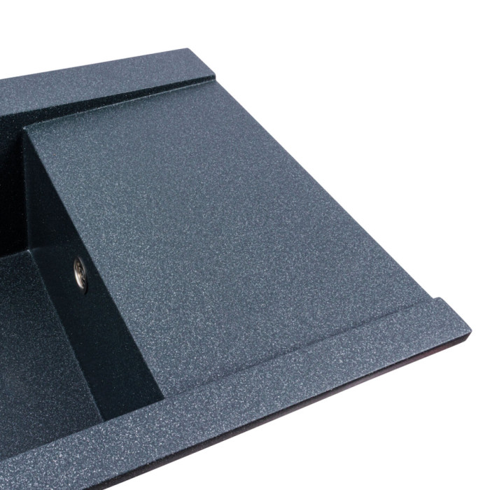 Valeso Atlas 9651 anthracite – unique 96 cm kitchen sink with two drying platforms and a 45x39 cm bowl in the center