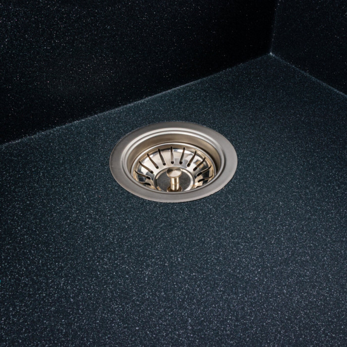Valeso Atlas 9651 anthracite – unique 96 cm kitchen sink with two drying platforms and a 45x39 cm bowl in the center