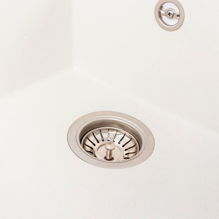 Valeso Atlas 9651 snow white - 96 cm inset sink with centrally located bowl