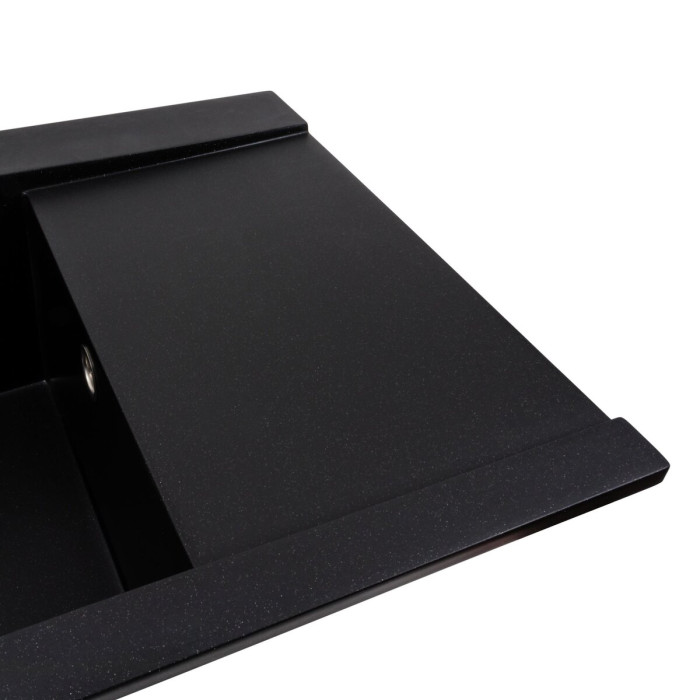 Valeso Atlas 9651 чорний металік – мийка композитна два крила та центральна чаша