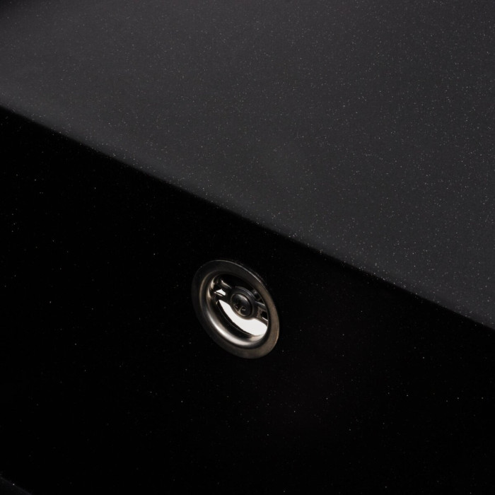 Valeso Atlas 9651 чорний металік – мийка композитна два крила та центральна чаша