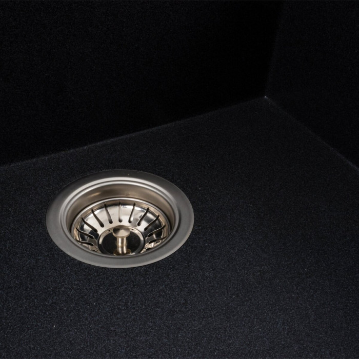 Valeso Atlas 9651 карбон - мойка 96 см кухонная композитная с чашей по центру