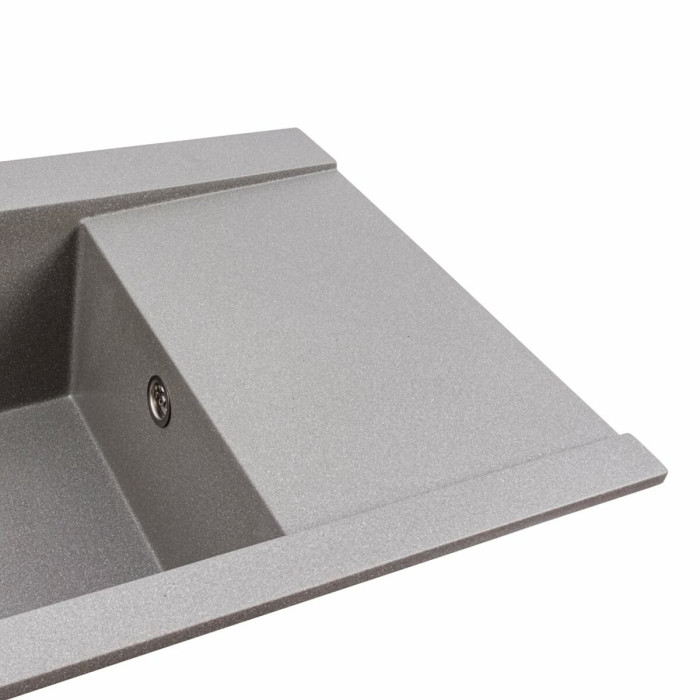 Valeso Atlas 9651 gray monsoon - 91 cm wide inset granite sink with centrally located bowl