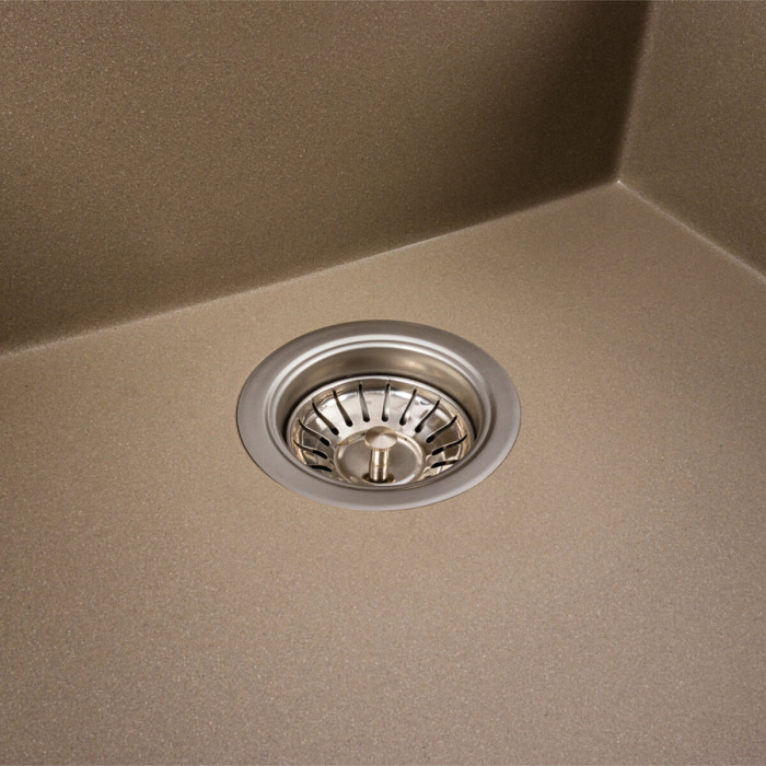 Valeso 9651 Atlas titanium – 96 cm granite sink with a central bowl and dish drying wings on both sides