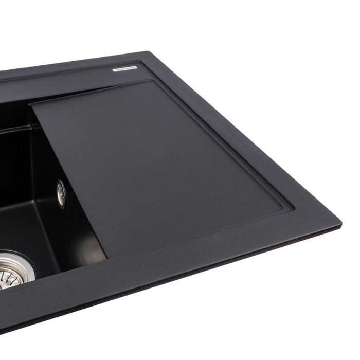 Valeso Atrum 7950 черный - кухонная система на основе гранитной мойки 79 см с сушилкой