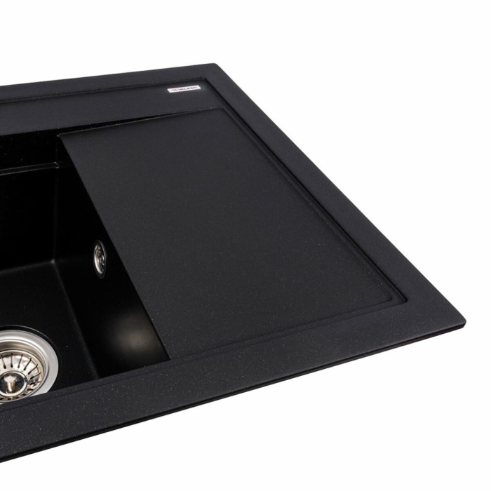 Valeso Atrum 7950 black metallic - 79 cm sink with wing and waterfall faucet