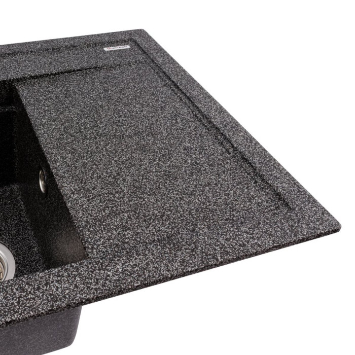 Valeso Atrum 7950 graphite - kitchen sink "artificial stone" with faucet