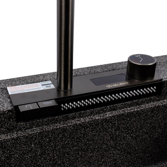 Valeso Atrum 7950 graphite - kitchen sink "artificial stone" with faucet