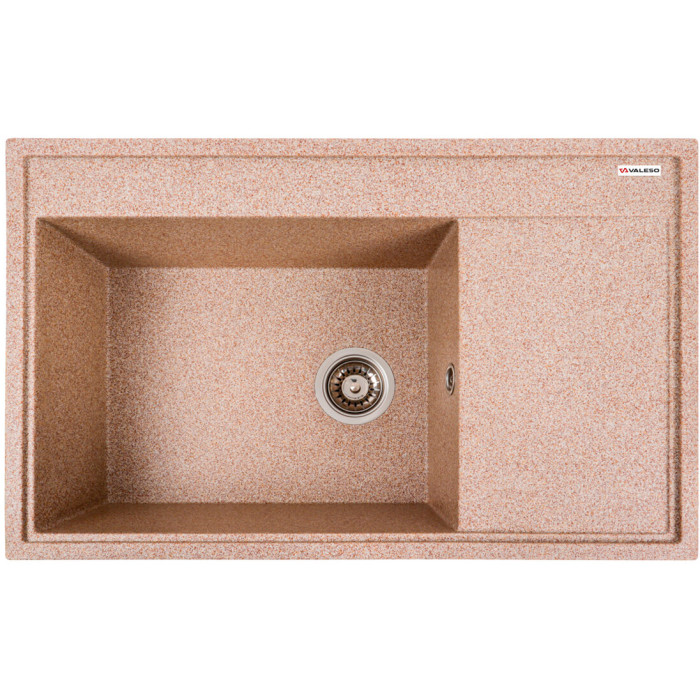 Valeso Azurit 7950 caramel - left-sided artificial stone sink