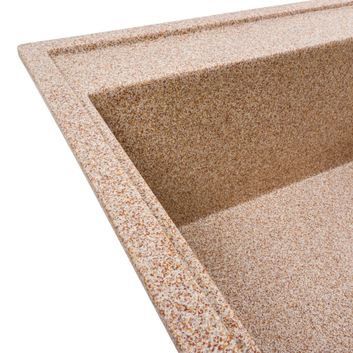 Valeso Azurit 7950 caramel - left-sided artificial stone sink