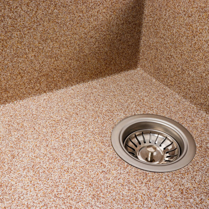 Valeso Azurit 7950 caramel - left-sided artificial stone sink