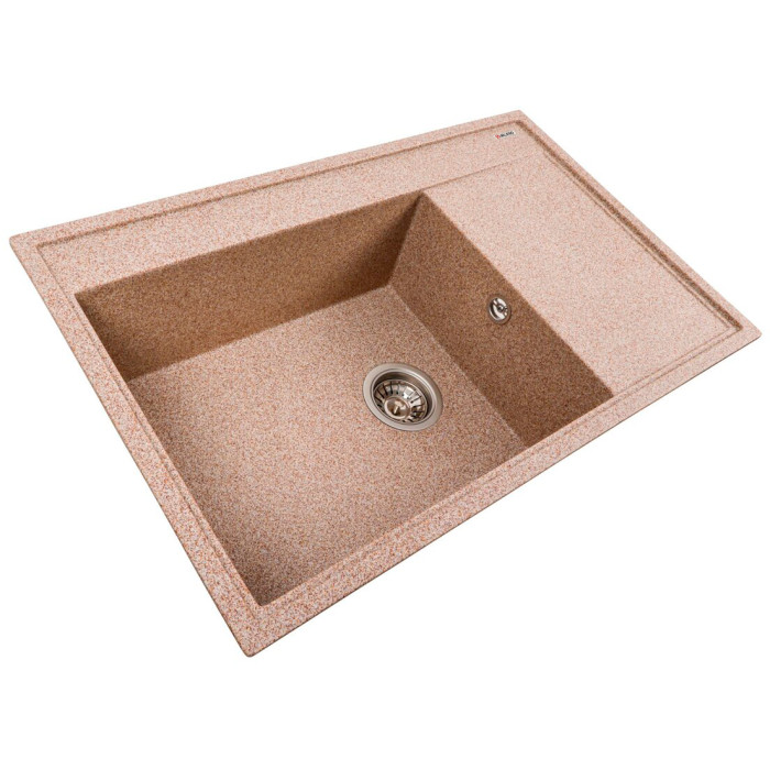 Valeso Azurit 7950 caramel - left-sided artificial stone sink
