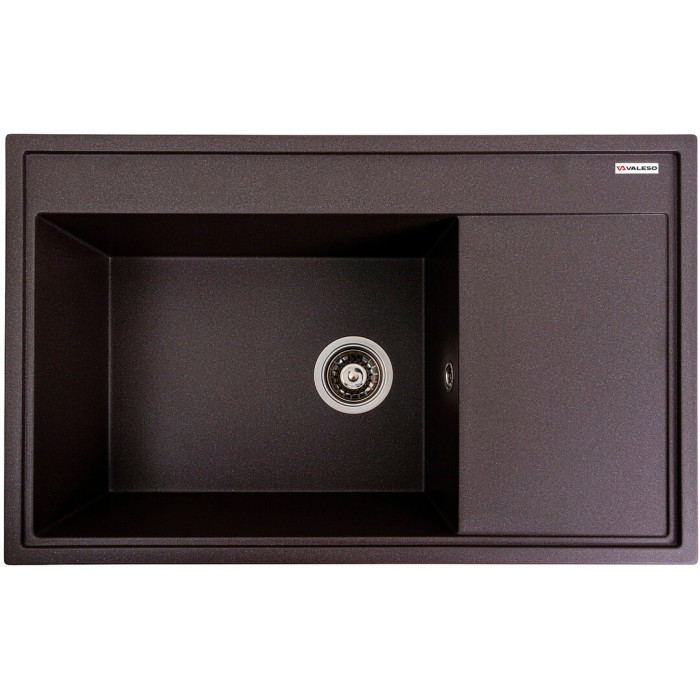 Valeso Azurit 7950 grenadine - flush-mount left-handed sink made of artificial stone