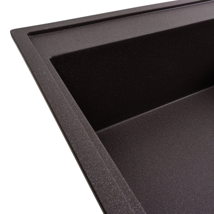 Valeso Azurit 7950 grenadine - flush-mount left-handed sink made of artificial stone