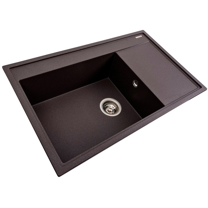 Valeso Azurit 7950 grenadine - flush-mount left-handed sink made of artificial stone