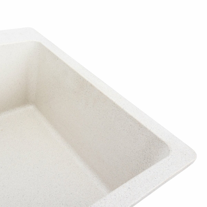 Valeso Bogema 7850 white with speckles – 78 cm wide sink, white with grey inclusions and a matte surface