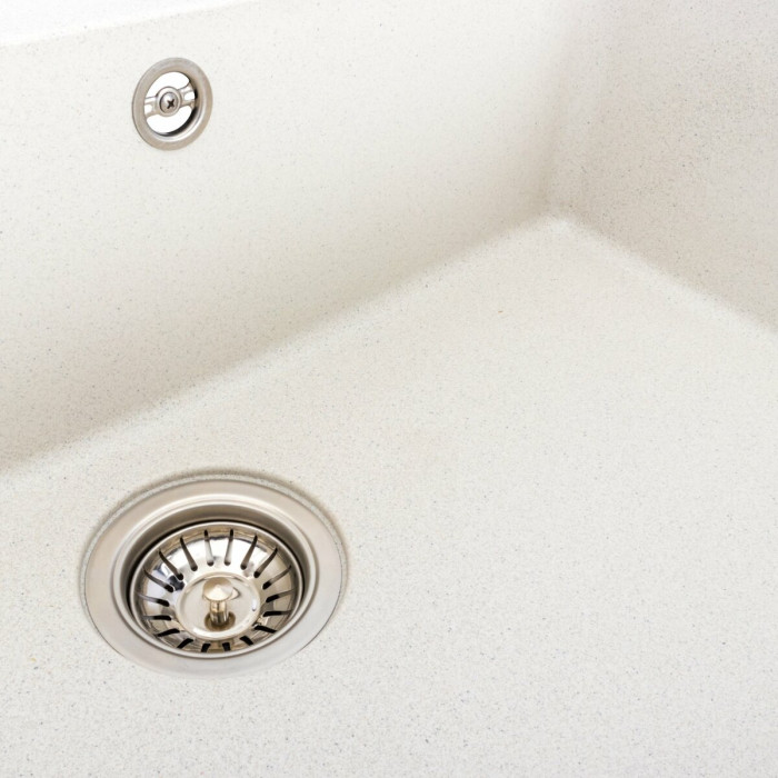 Valeso Bogema 7850 white with speckles – 78 cm wide sink, white with grey inclusions and a matte surface