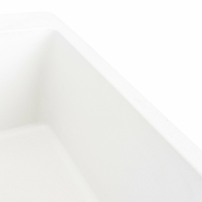Valeso Bogema 7850 snow white – 78 cm bowl sink without a drying wing, made of white artificial stone with a matte surface