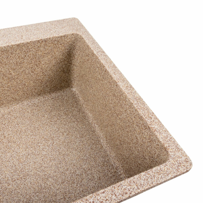 Valeso Bogema 7850 caramel – granite sink for kitchen countertops; 78 cm wide; without a dish drying wing
