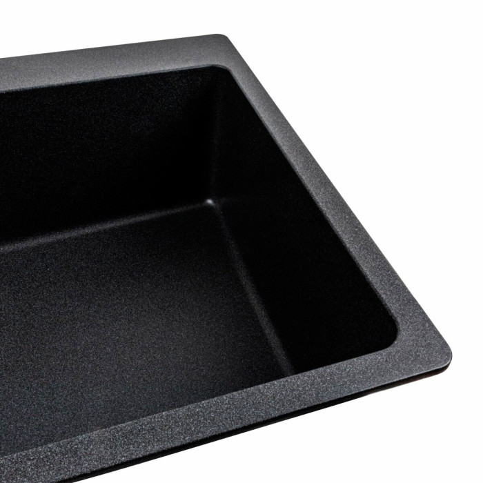 Valeso Bogema 7850 carbon – 78 cm wide bowl sink without a dish drying platform; bowl with a 110 mm drain opening and overflow