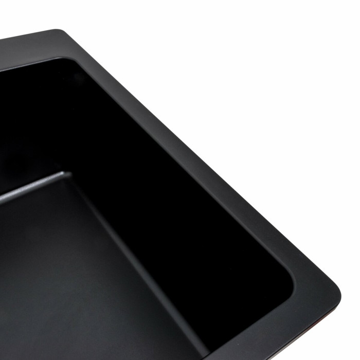 Valeso Bogema 7850 black – 78 cm granite inset sink with a large bowl, no wing; matte surface