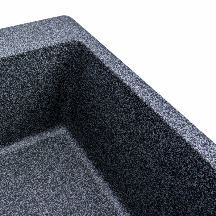 Valeso Bogema 7850 graphite – large 78 cm wide sink for kitchen countertops; made of artificial stone with a matte surface