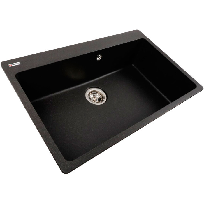 Valeso Bogema 7850 morion – 78 cm rectangular composite sink with a large bowl and no wing; monolithic quartz-based material