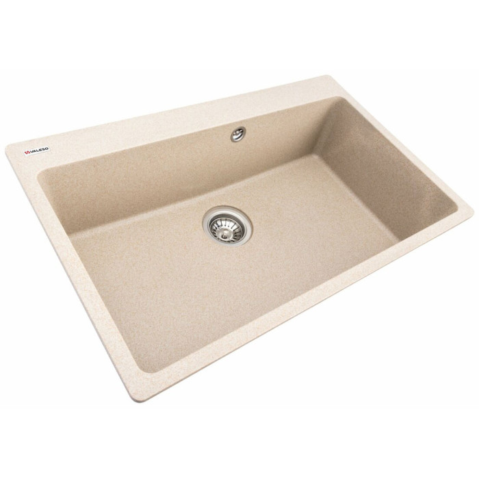 Valeso Bogema 7850 safari – 78 cm composite inset sink for kitchen countertops; large 73 x 40 cm bowl