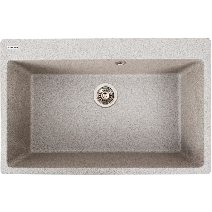 Valeso Bogema 7850 gray - kitchen bowl sink flush-mount 78 cm made of artificial stone
