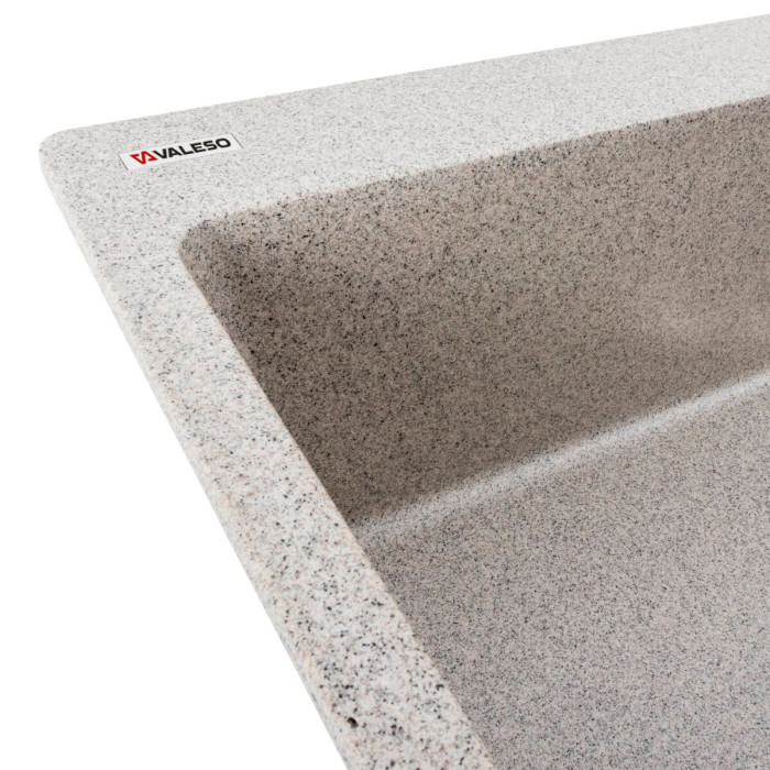 Valeso Bogema 7850 gray - kitchen bowl sink flush-mount 78 cm made of artificial stone