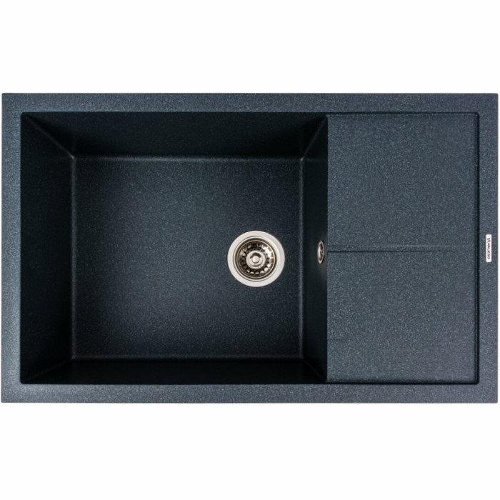 Valeso Calypso 7950 anthracite - 78 cm rectangular composite sink with dish-drying wing