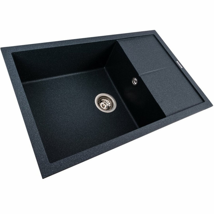 Valeso Calypso 7950 anthracite - 78 cm rectangular composite sink with dish-drying wing