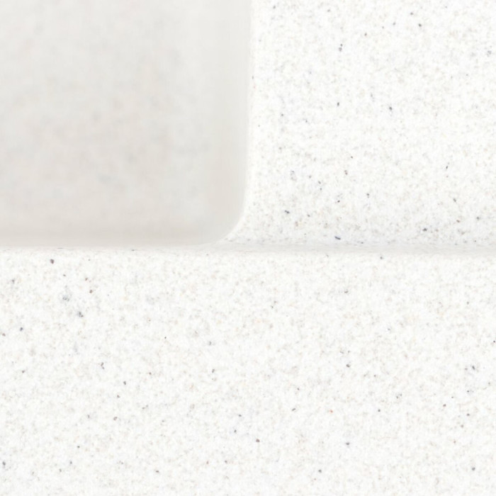Valeso Calypso 7950 white with speckles – 79 cm matte inset sink with a dish drying wing; large bowl with overflow and 11 cm drain