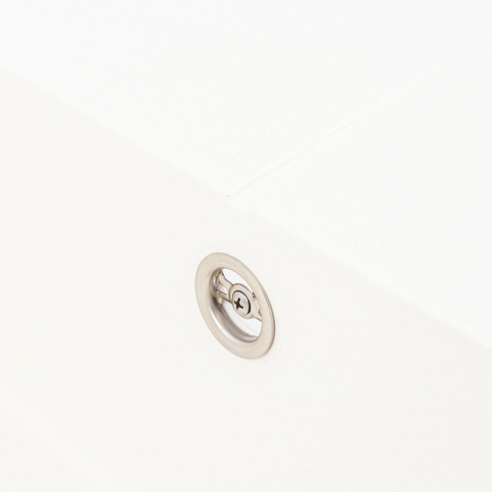 Valeso Calypso 7950 Snow White – rectangular sink with a large bowl and drying area