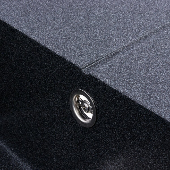 Valeso Calypso 7950 carbon – 79/50 cm composite inset sink with a large 49/44 cm bowl and a dish drying platform